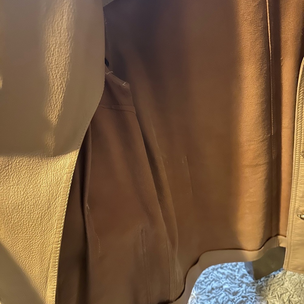 Michael Kors Light Brown Leather Jacket